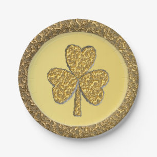 Lucky Irish Shamrock Gold Coin Papieren Bordje