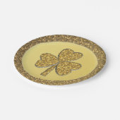 Lucky Irish Shamrock Gold Coin Papieren Bordje (Gekanteld)