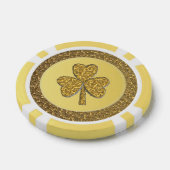 Lucky Irish Shamrock Gold Coin Poker Chips (Enkel)