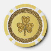 Lucky Irish Shamrock Gold Coin Poker Chips (Achterkant)