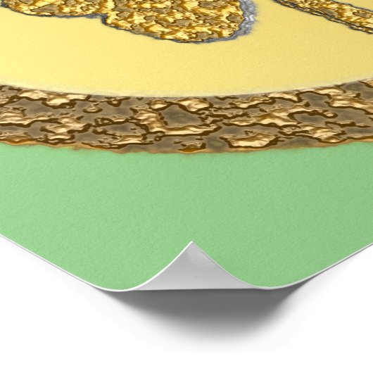 Lucky Irish Shamrock Gold Coin Poster (Hoek)