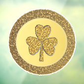 Lucky Irish Shamrock Gold Coin Raamsticker (Vel 3)