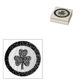 Lucky Irish Shamrock Gold Coin Rubberstempel (Gestempeld)