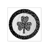 Lucky Irish Shamrock Gold Coin Rubberstempel (Afrduk)