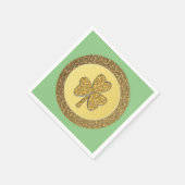 Lucky Irish Shamrock Gold Coin Servet (Hoek)