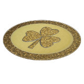 Lucky Irish Shamrock Gold Coin Snijplank (Hoek)