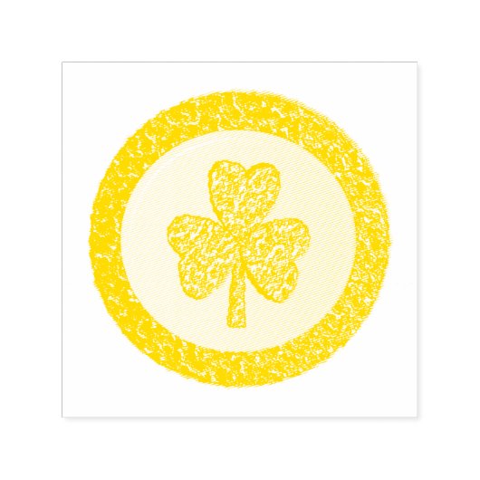 Lucky Irish Shamrock Gold Coin Zelfinktende Stempel (Design)