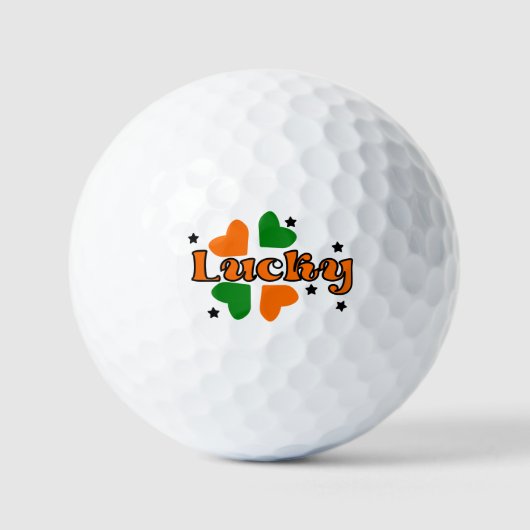Lucky Irish Shamrock Golfballen (Voorkant)
