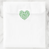 Lucky Irish Shamrock Heart Vierkante Sticker (Tas)