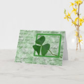 Lucky Irish Shamrock Kaart (Gele Bloem)