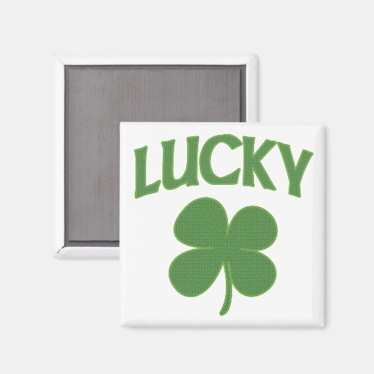 Lucky Irish Shamrock Magneet (Voorkant / Achterkant)