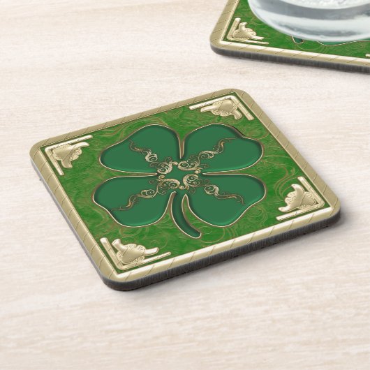 Lucky Irish Shamrock Onderzetter Set (Linkerzijde)