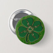 Lucky Irish Shamrock Pin Buttonnen Ronde Button 5,7 Cm (Voorkant /achterkant)