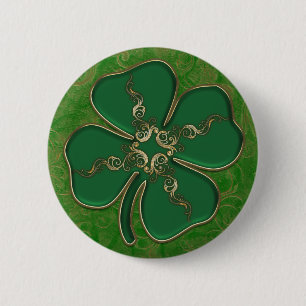 Lucky Irish Shamrock Pin Buttonnen Ronde Button 5,7 Cm