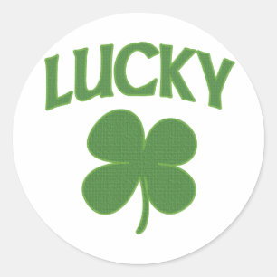 Lucky Irish Shamrock Ronde Sticker