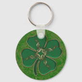Lucky Irish Shamrock Sleutelhanger (Voorkant)