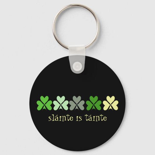 Lucky Irish Shamrock Sleutelhanger (Voorkant)