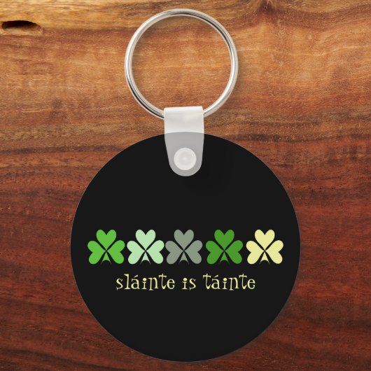 Lucky Irish Shamrock Sleutelhanger (Voorkant)