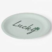 Lucky Irish Shamrock St Patricks Day Papieren Bordje (Gekanteld)