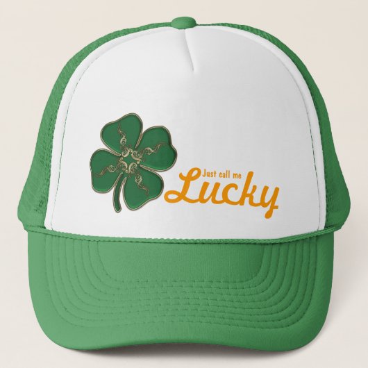 Lucky Irish Shamrock Trucker Pet (Voorkant)