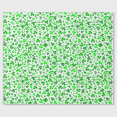 Lucky Irish Shamrocks Confetti Pattern Cadeaupapier (Vlak)