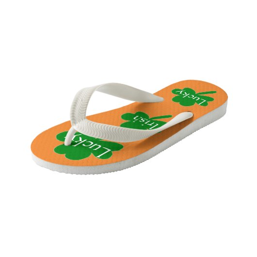 Lucky Irish Shamrocks Teenslippers (Schuin)