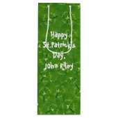 Lucky Irish Shamrocks Wijn Cadeautas (Voorkant)
