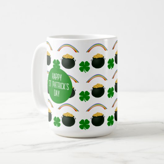 Lucky Irish St Patrick's Day Coffee Mok (Voorkant links)
