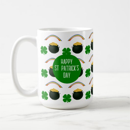 Lucky Irish St Patrick's Day Coffee Mok (Links)