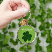 Lucky Irish St. Patrick's Day Green Shamrock Sleutelhanger (Hand)