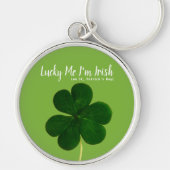 Lucky Irish St. Patrick's Day Green Shamrock Sleutelhanger (Voorkant)
