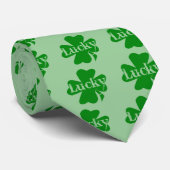 Lucky Irish St. Patricks Day Green Shamrock Stropdas (Opgerold)