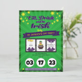 Lucky Irish St. Patrick's Day Party Kaart (Staand voorkant)