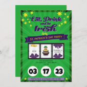 Lucky Irish St. Patrick's Day Party Kaart (Voorkant / Achterkant)