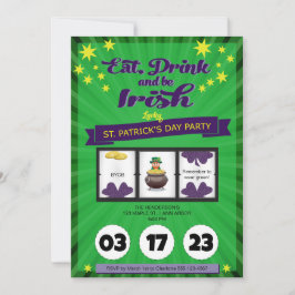 Lucky Irish St. Patrick's Day Party Kaart