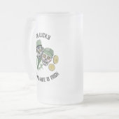 Lucky Irish Sugar Skulls St Patrick's Day Matglas Bierpul (Voorkant links)