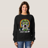 Lucky Jack Russell Terrier Dog Mom St Patricks Day Trui (Voorkant volledig)