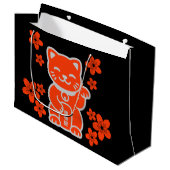 Lucky Japanese Maneki-neko Groot Cadeauzakje (Voorkant Gekanteld)