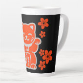 Lucky Japanese Maneki-neko Latte Mok (Rechterhoek)