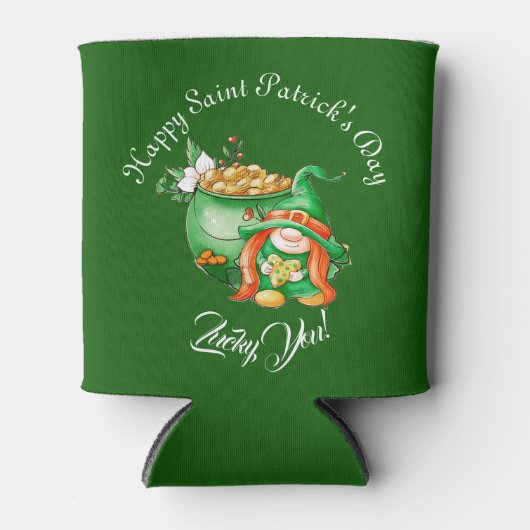Lucky je krijgt Saint Patrick's Day Pot of Gold Blikjeskoeler (Voorkant)