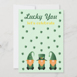 Lucky je laat feestvieren Gnomen Kaart