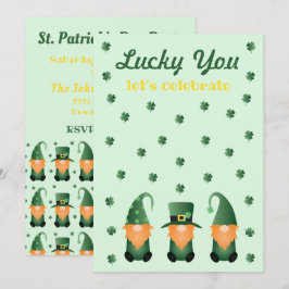 Lucky je laat feestvieren Gnomen Kaart