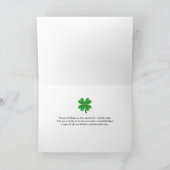 Lucky je St Patrick's Day Birthday 4 Leaf Clover Kaart (Binnen)