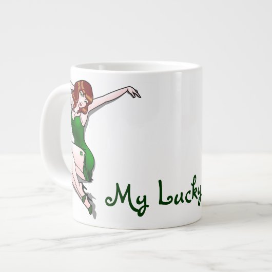Lucky Jumbo Cup Lucky Gepersonaliseerde Mok (Links)