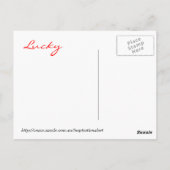 Lucky-kaarten in zwart-wit en rood briefkaart (Achterkant)