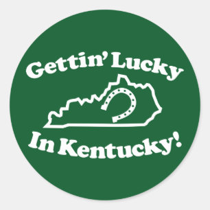 Lucky Kentucky Ronde Sticker