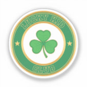 Lucky Kid Club Official Member Badge St Patrick Sticker (Voorkant)