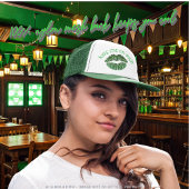 Lucky "Kiss Me I'm Irish" Green Glitter Lip Print Trucker Pet