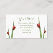 Lucky klanten met geluk ladybugs. visitekaartje (Achterkant)