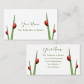 Lucky klanten met geluk ladybugs. visitekaartje (Voorkant / Achterkant)